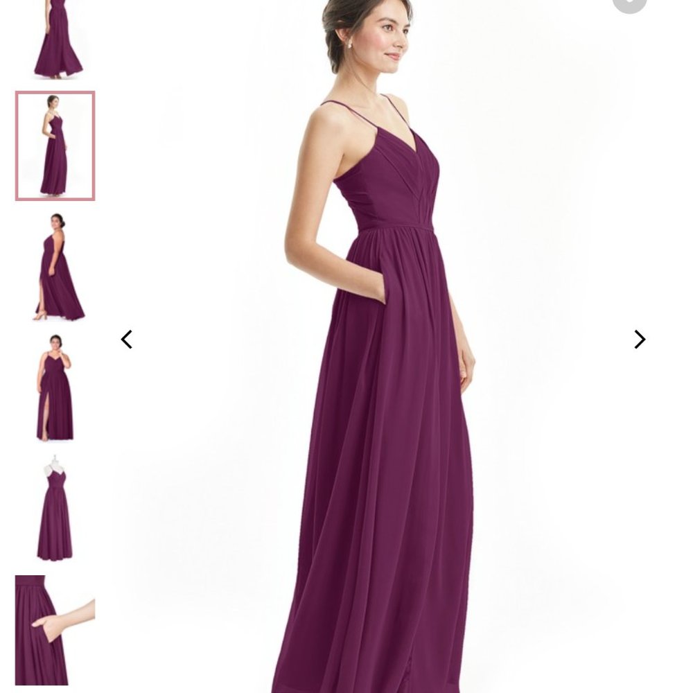 Azazie Cora Raspberry bridesmaid dress